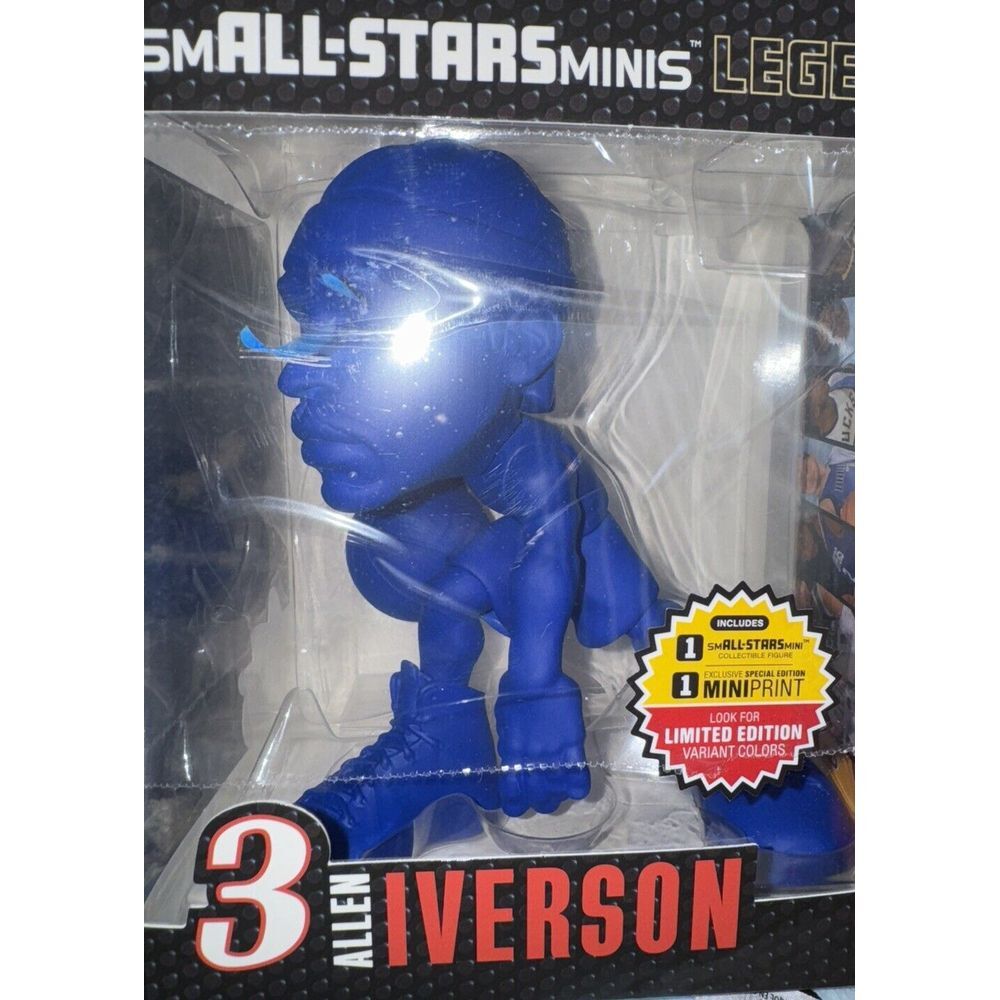 Small-Stars Minis Legends Allen Iverson Blue Limited Edition Variant 6in Figure